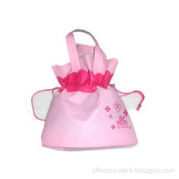 Pink Non Woven Reusable Bags Custom Reusable Shopping Bags
